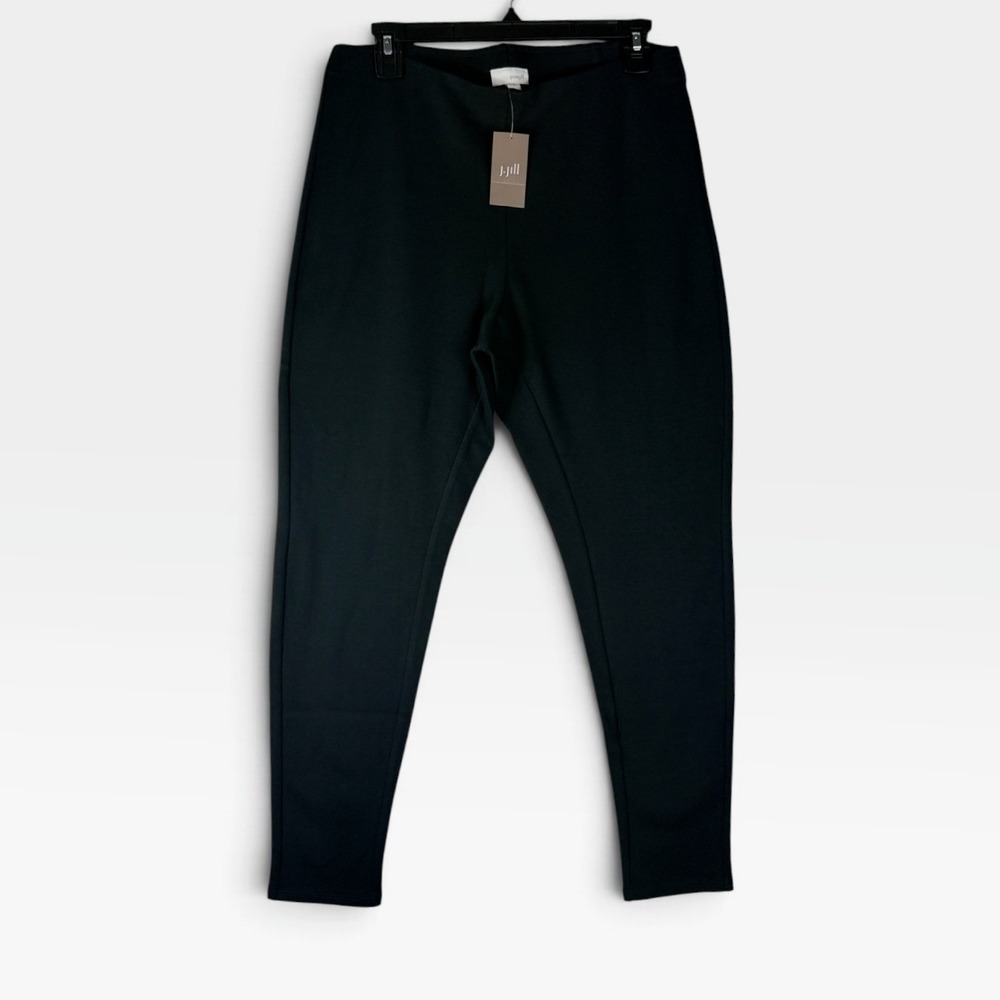 J. Jill Pure Jill Knit Leggings Womens Medium Black Cotton Stretch NWT